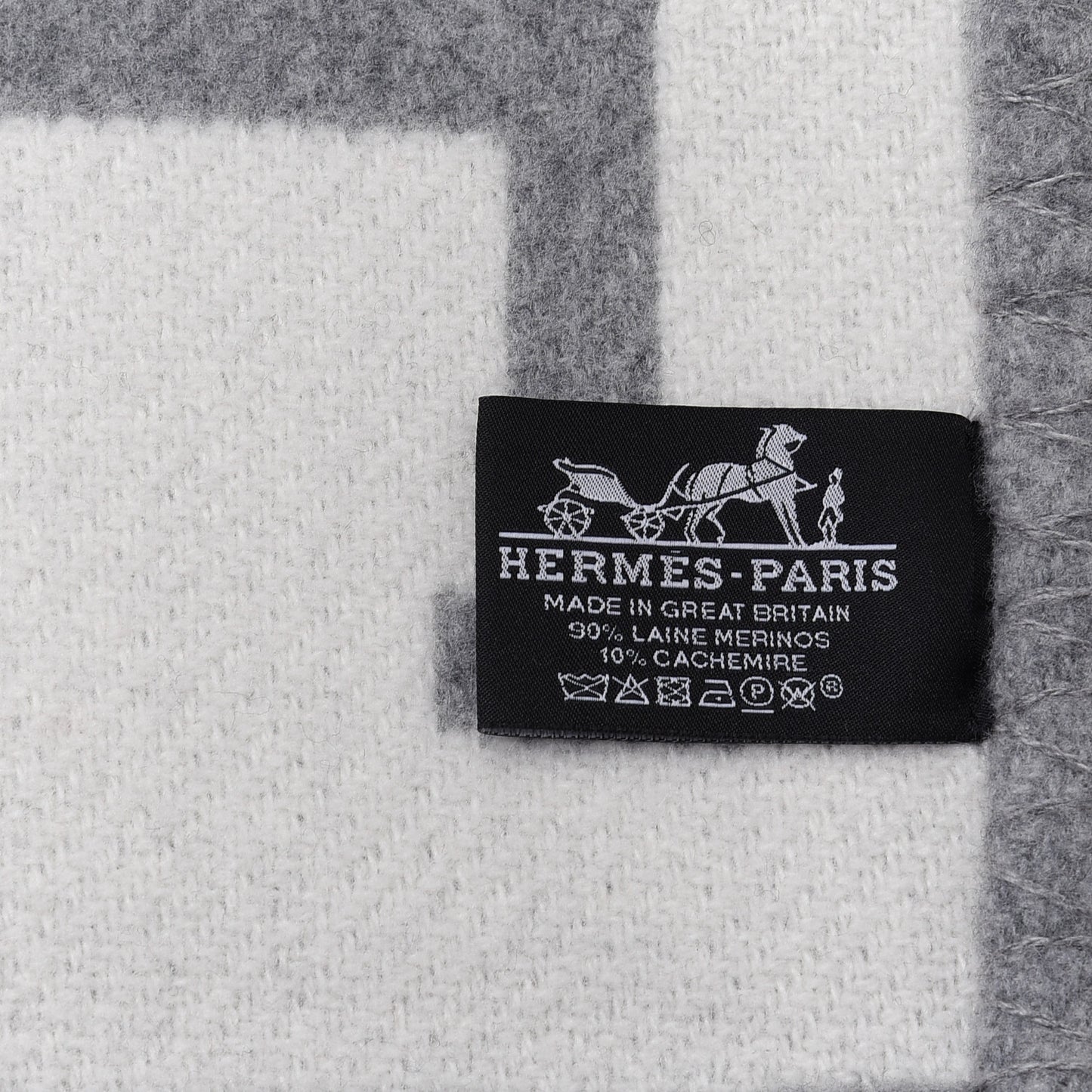 Wool Cashmere Avalon III Blanket Ecru Gris Clair