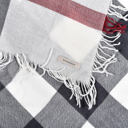 Burberry Merino Wool Check Square Scarf Ivory 3 of 3