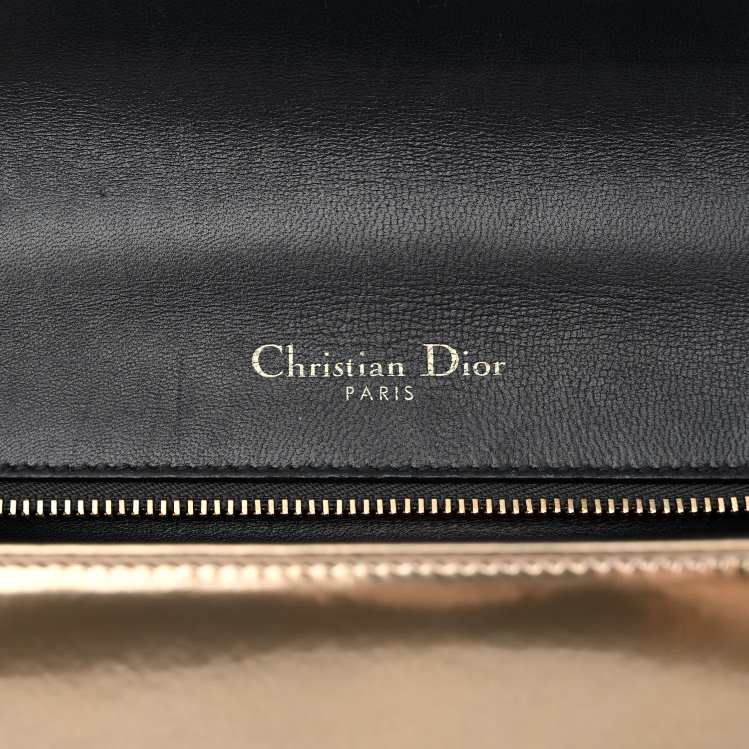Christian Dior Metallic Patent Micro-Cannage Medium Diorama Flap Bag Gold 13 of 16
