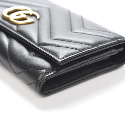Gucci Calfskin Matelasse GG Marmont Continental Wallet Black 9 of 9