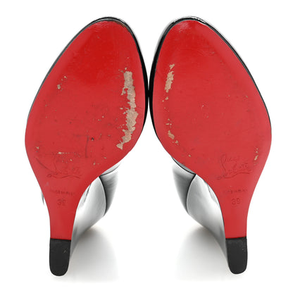 Christian Louboutin Patent Ron Ron Zeppa 80 Wedges 39 Black 6 of 10