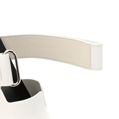 Hermes Calfskin Womens Chypre Sandals 37 White 6 of 9