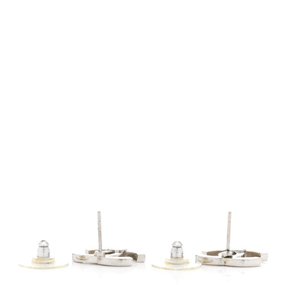 Chanel Crystal CC Earrings Silver 4 of 5