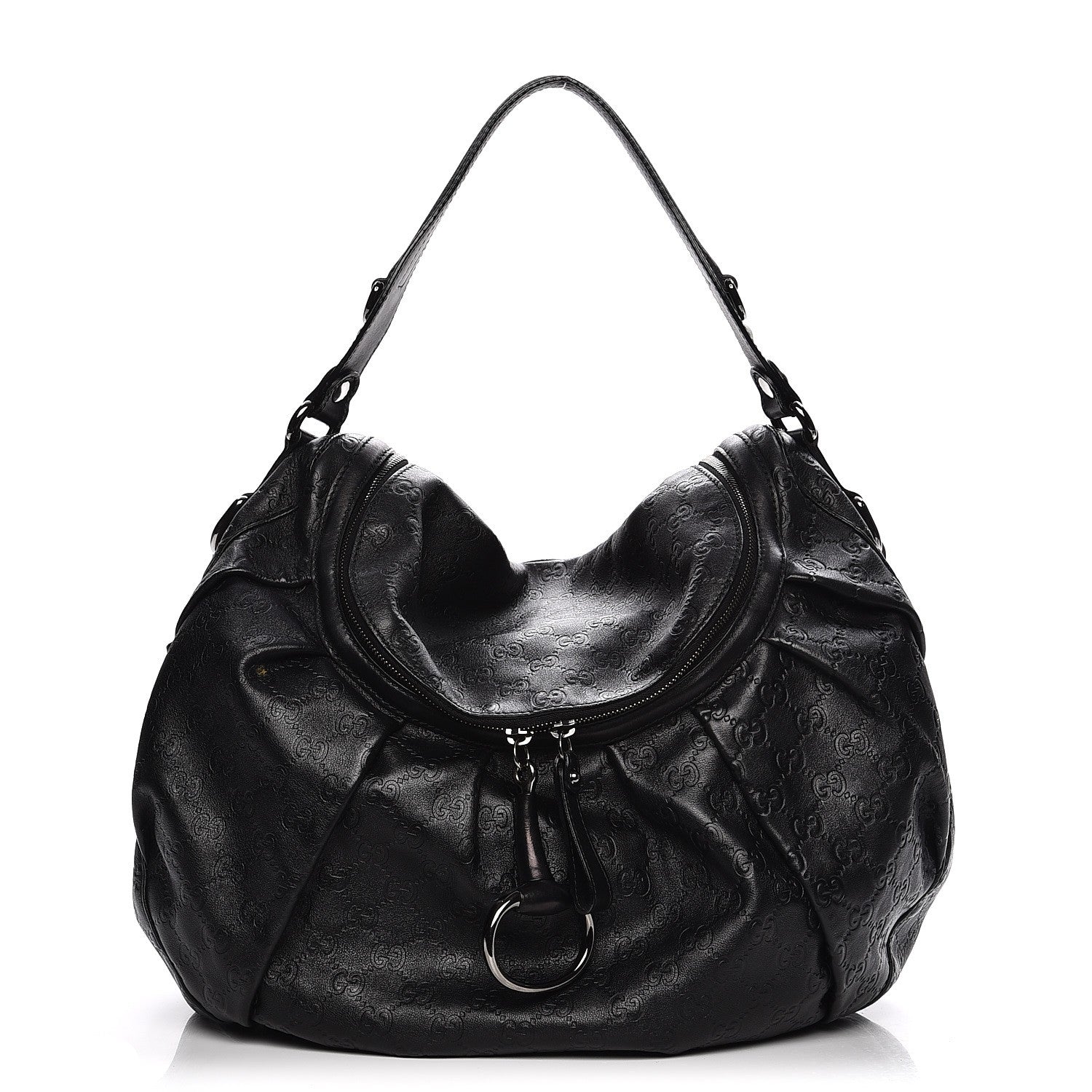 Gucci Guccissima Icon Bit Shoulder Bag Black 1 of 9