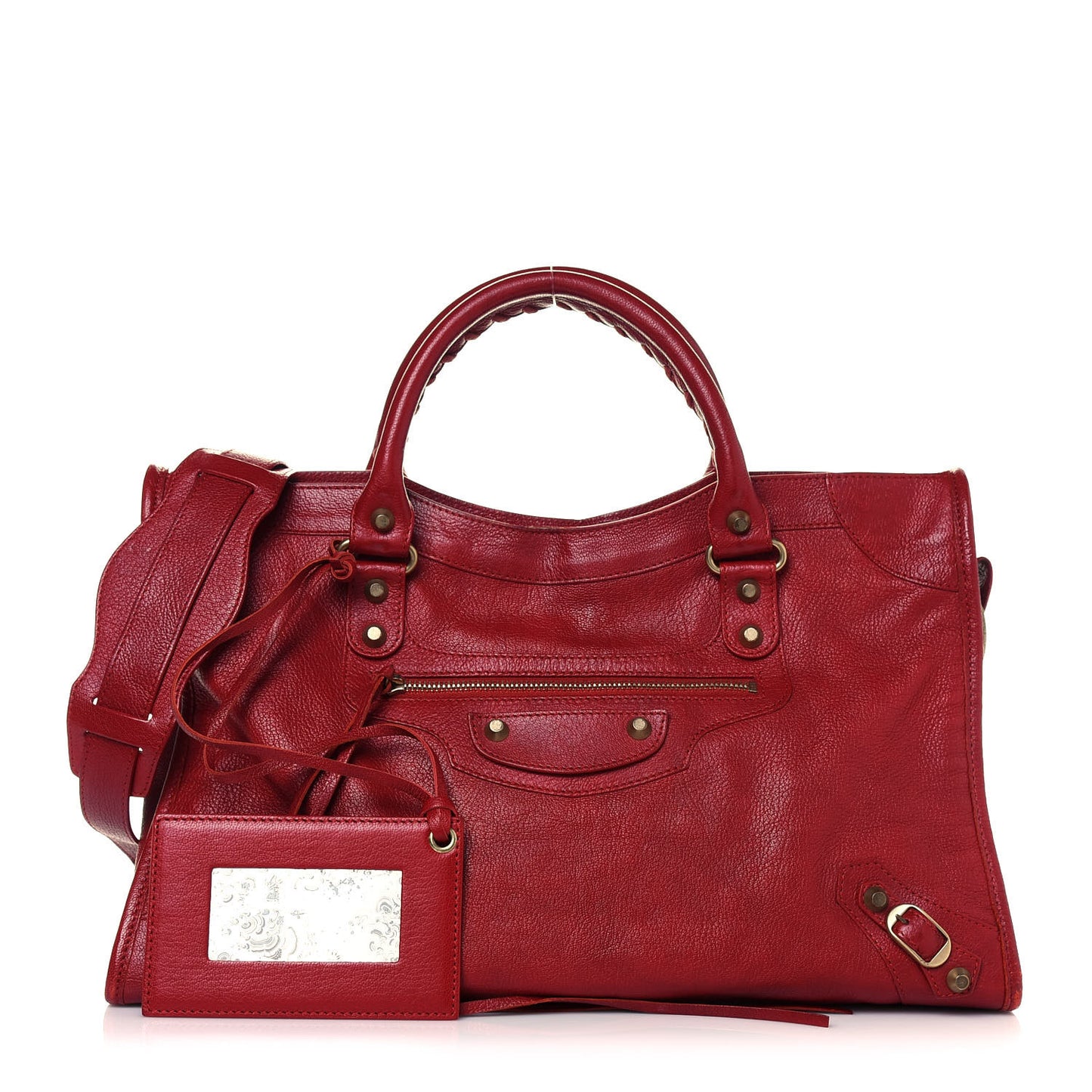 Sugar Goatskin Classic Gold Hardware City Rouge Rouge Coquelicot