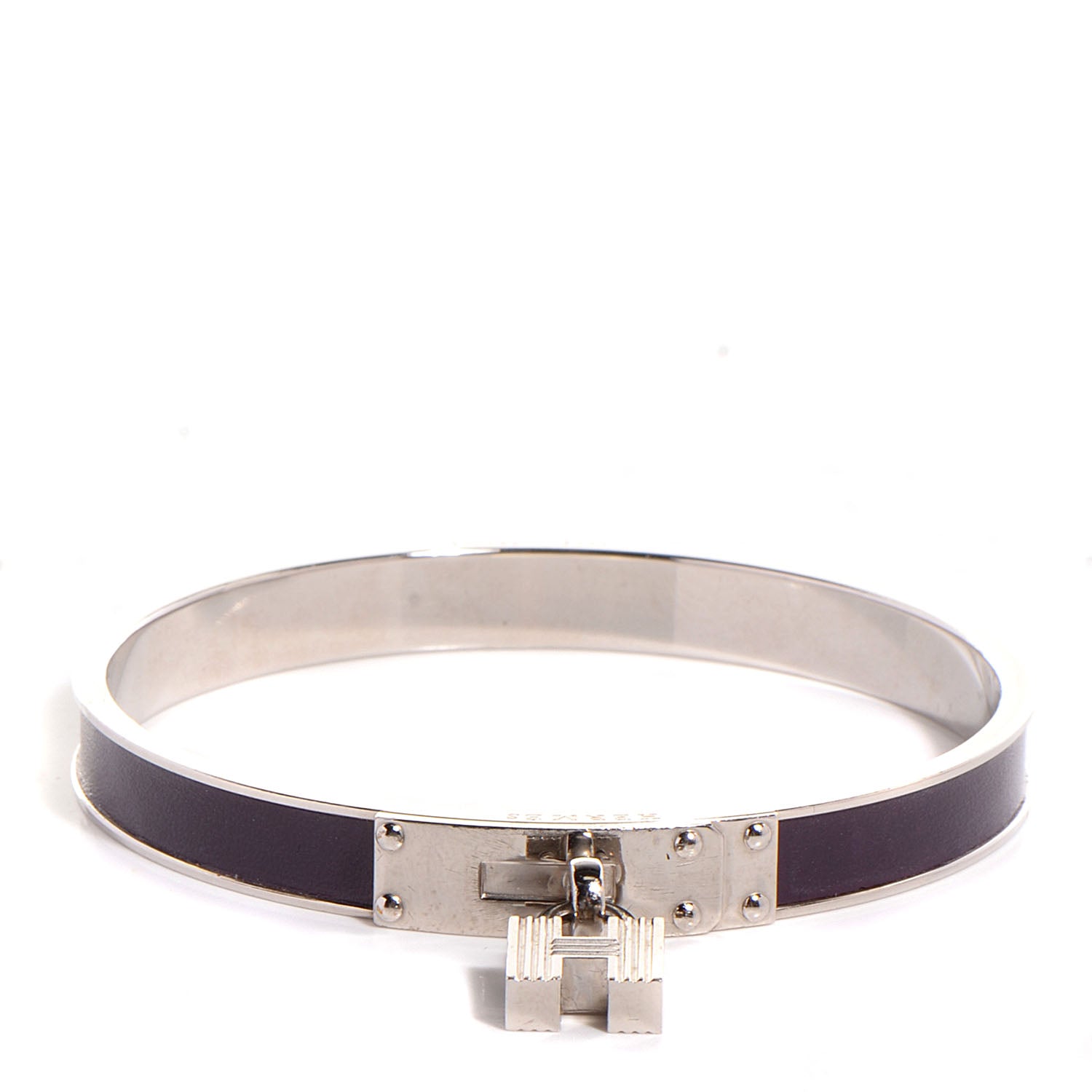 Hermes Tadelakt Kelly H Cadena Bracelet Raisin 1 of 7