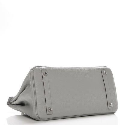 Hermes Togo Birkin 30 Gris Mouette 7 of 23