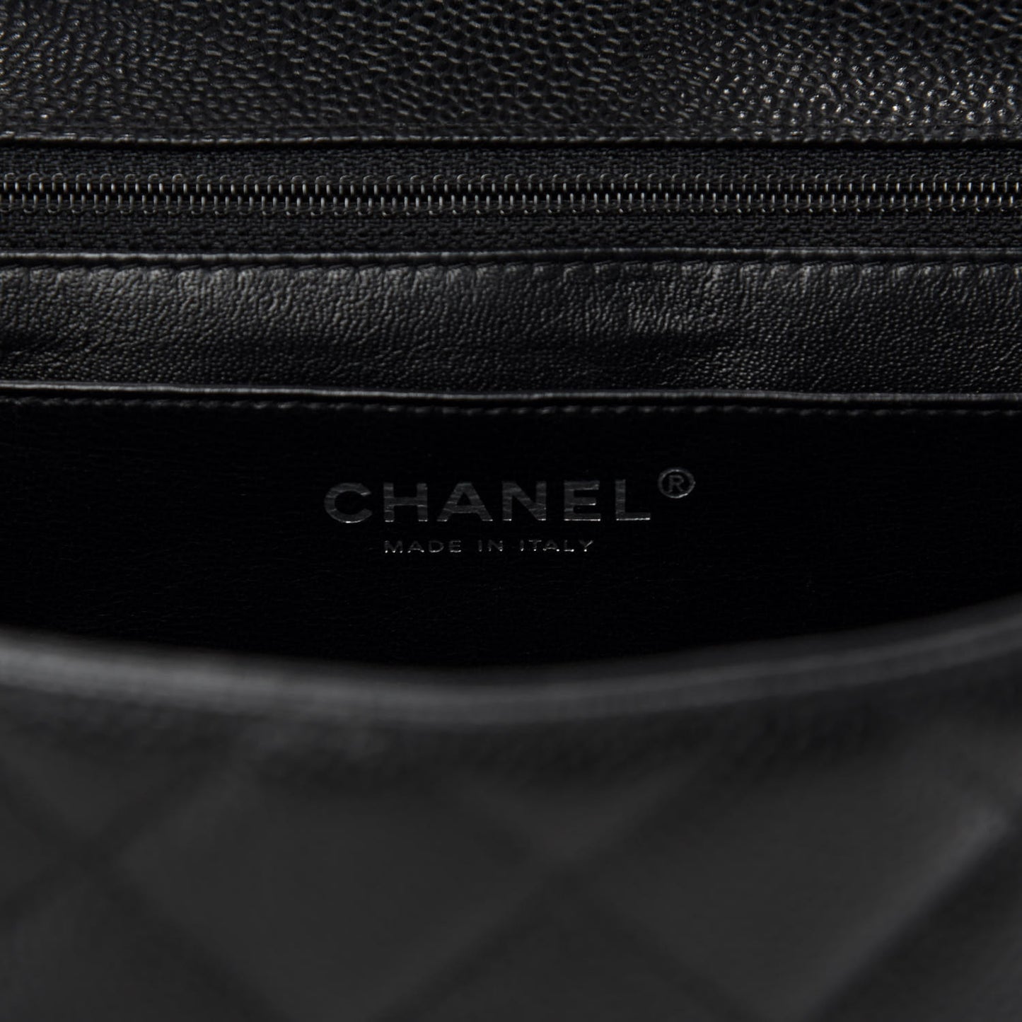 Caviar Quilted Jumbo Single Flap Black
