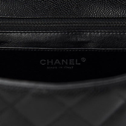 Chanel Caviar Quilted Jumbo Single Flap Black 8 of 10