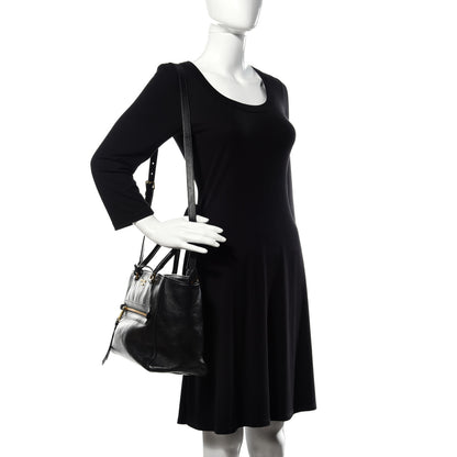 Prada Glace Calfskin Shopping Tote Black 2 of 9