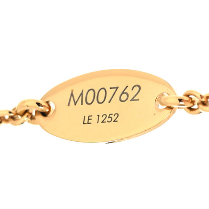 Louis Vuitton Metal LV Eclipse Necklace Gold 6 of 6