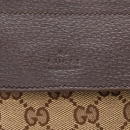 Gucci GG Monogram Web Double Pocket Belt Bag Dark Brown 9 of 15