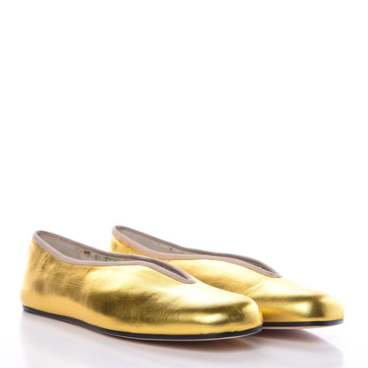 Gucci Metallic Nappa Patent Hannelore Detachable Platform Sandals 40 Gold 2 of 11
