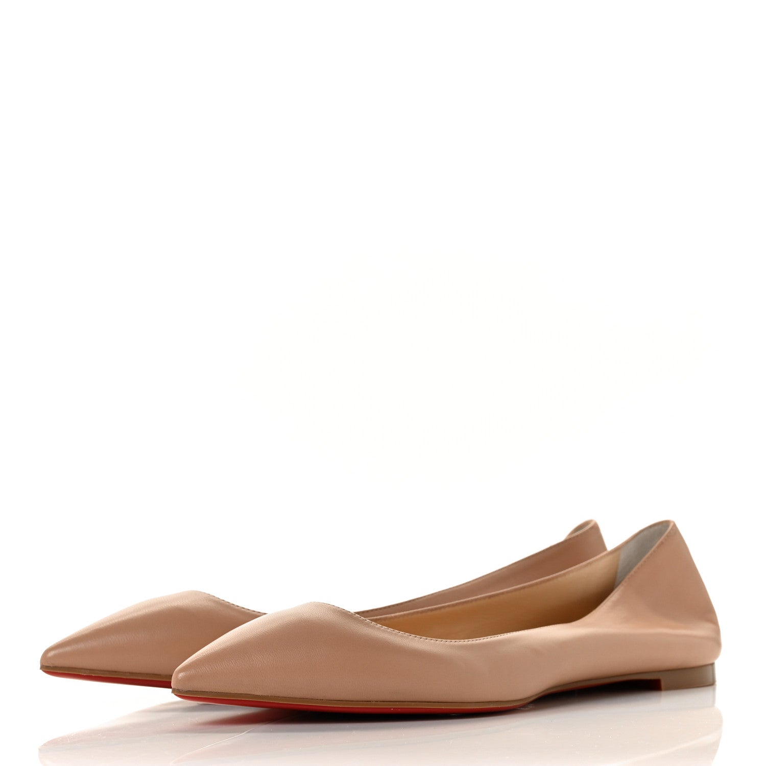Christian Louboutin Shiny Nappa Ballalla Flats 41 Nude 3 of 8