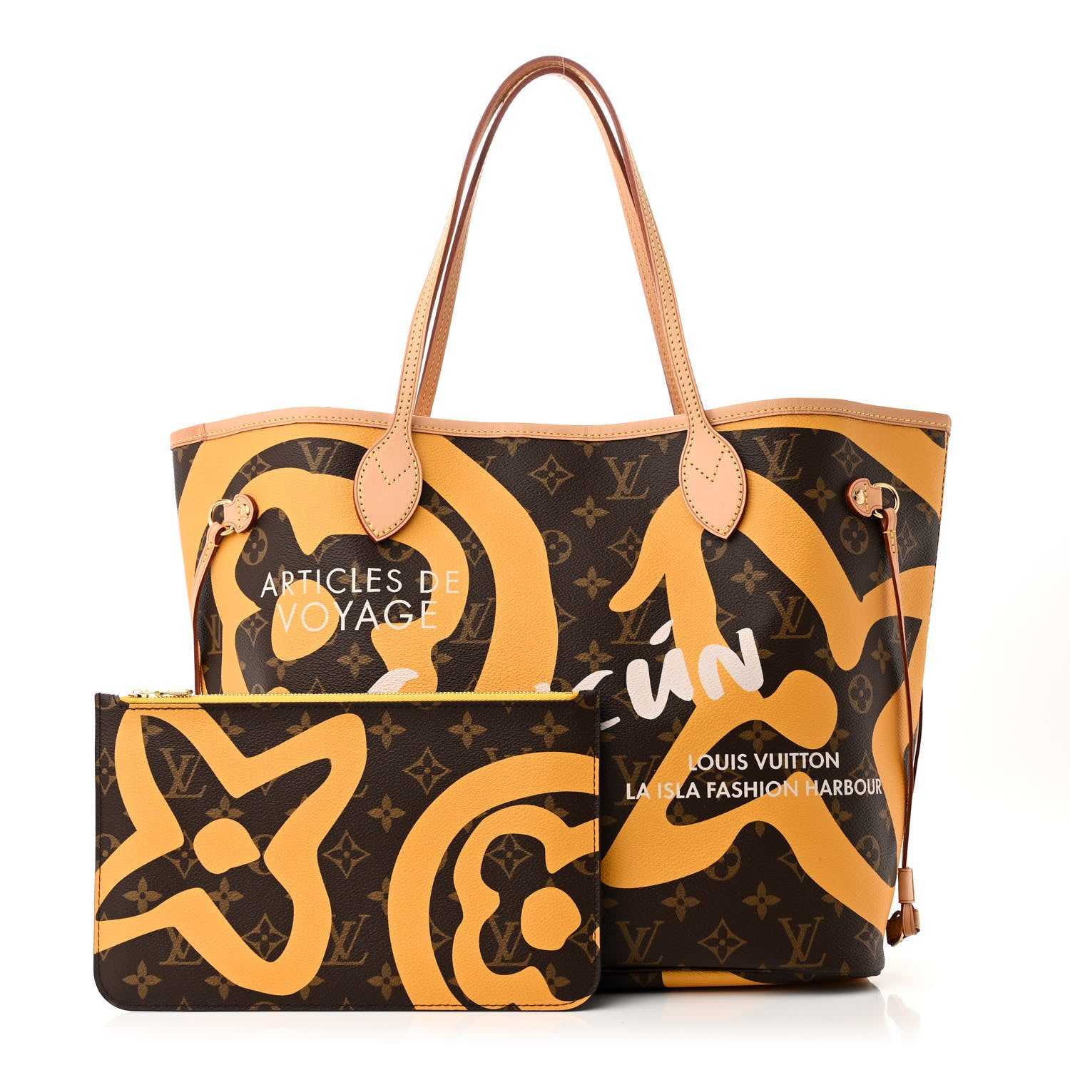 Louis Vuitton Monogram Tahitienne Cancun Neverfull MM 3 of 10