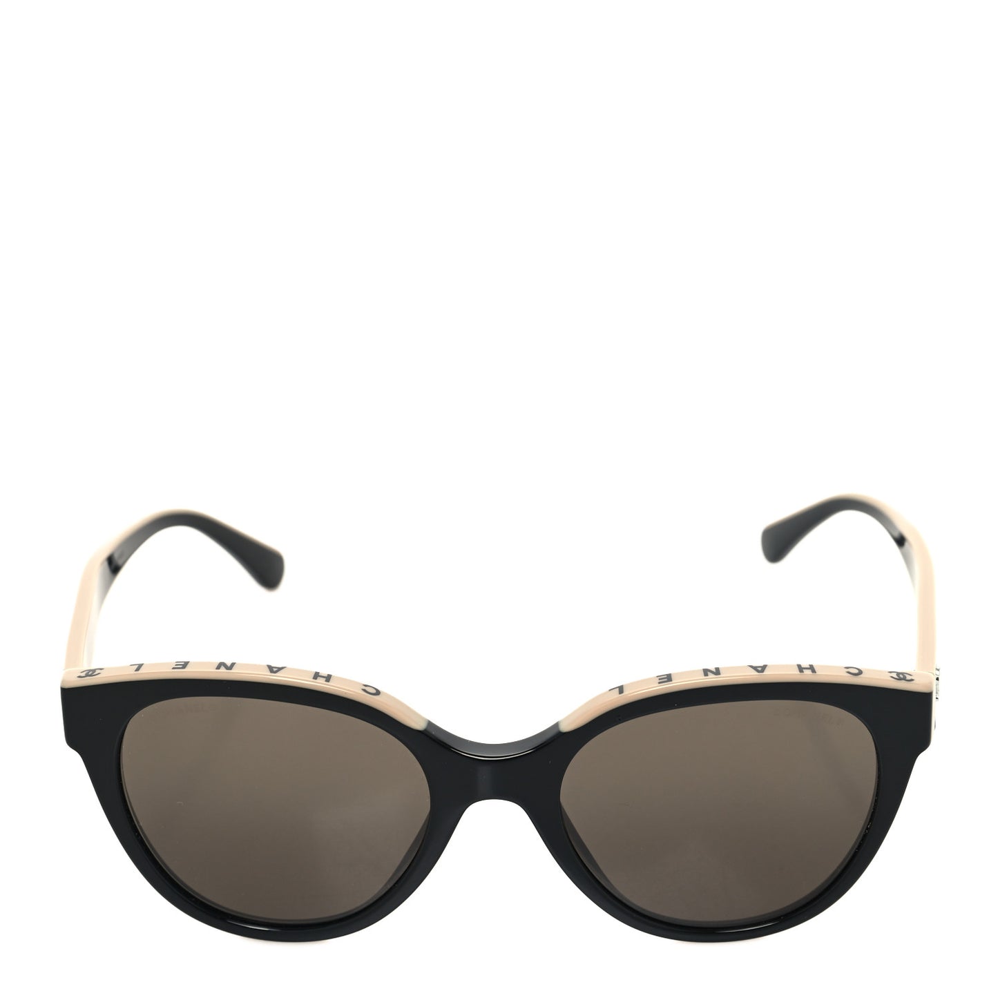 Acetate CC Butterfly Sunglasses 5414-A Black Beige
