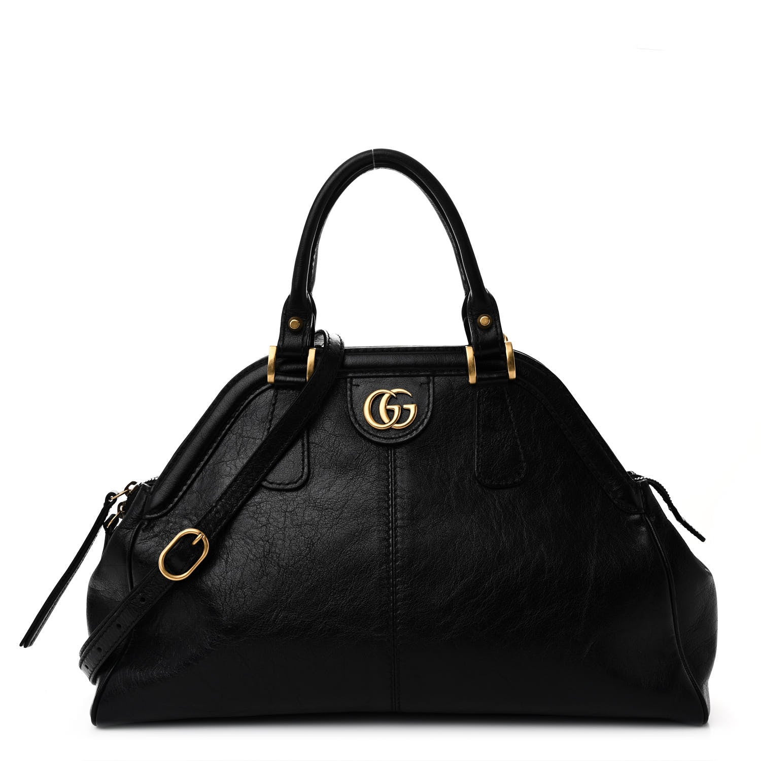 Gucci Calfskin Medium Re(Belle) Top Handle Bag Black 1 of 12