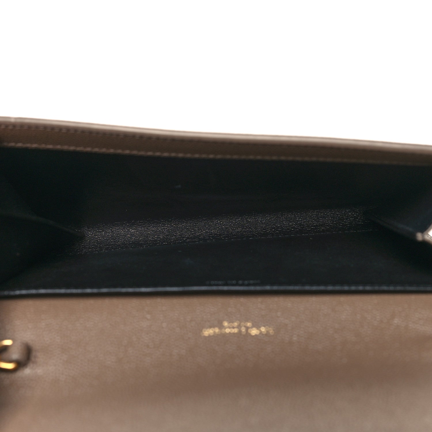Saint Laurent Grain De Poudre Monogram Uptown Chain Wallet Dark Beige 6 of 12