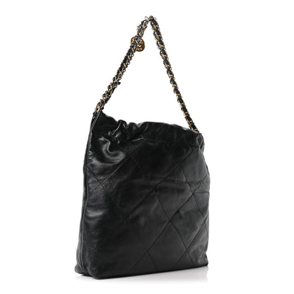 Chanel Shiny Calfskin Quilted Small Chanel 22 Black 4 of 19