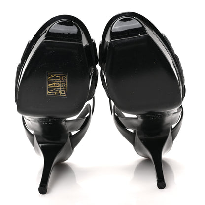 Saint Laurent Patent Tribute 75 Platform Sandals 37.5 Black 5 of 9