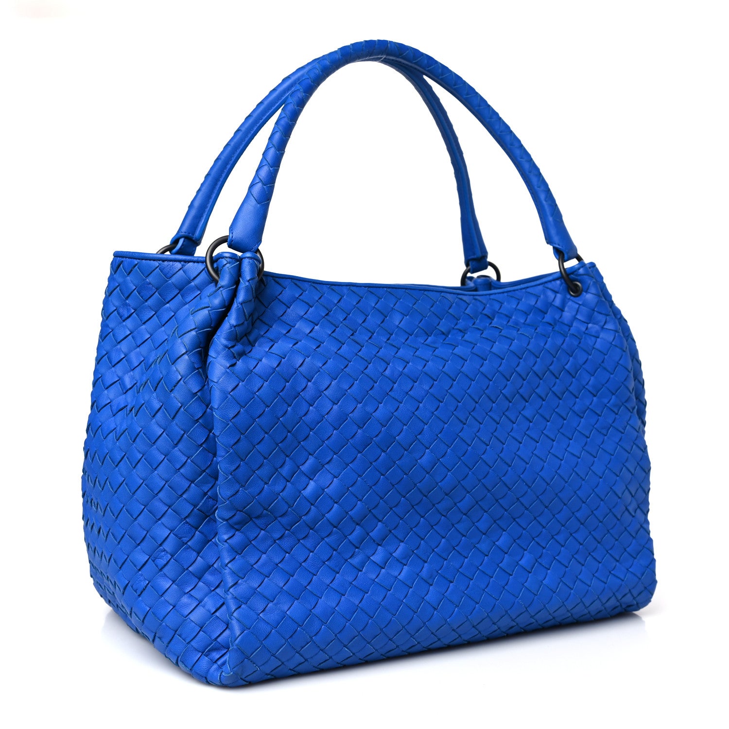 Bottega Veneta Nappa Intrecciato Parachute Bag Signal Blue 3 of 9