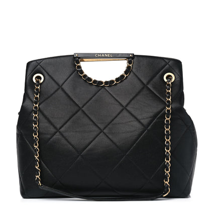 Chanel Caviar Quilted Large A Real Catch Shopping Bag Black 1 of 14