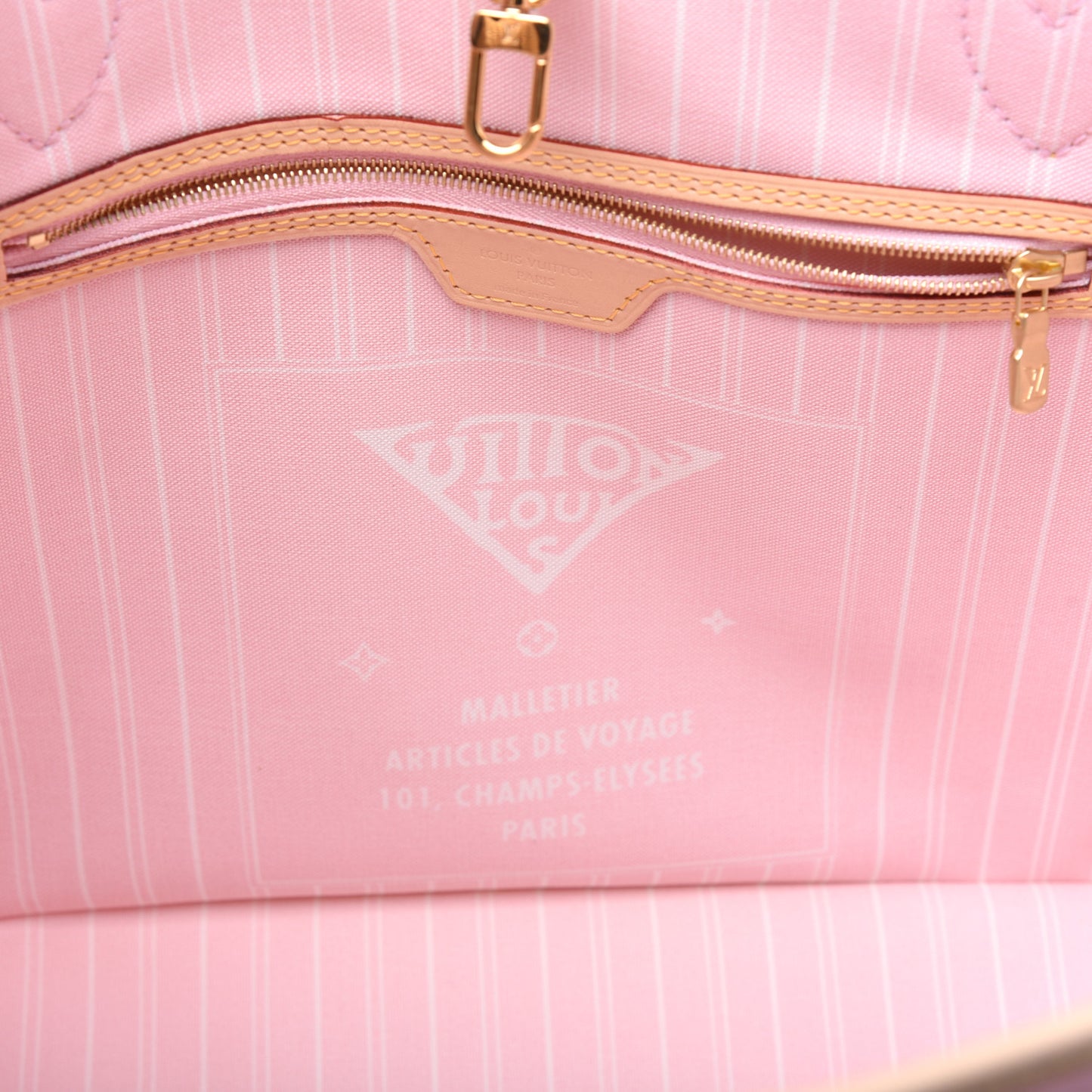 Monogram Giant By The Pool Neverfull MM Light Pink