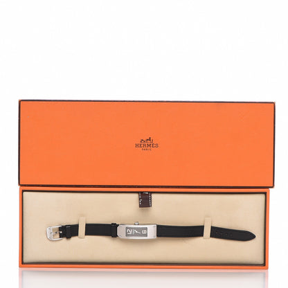 Hermes Stainless Steel Epsom 15mm Kelly II Quartz Watch Noir 9 of 9