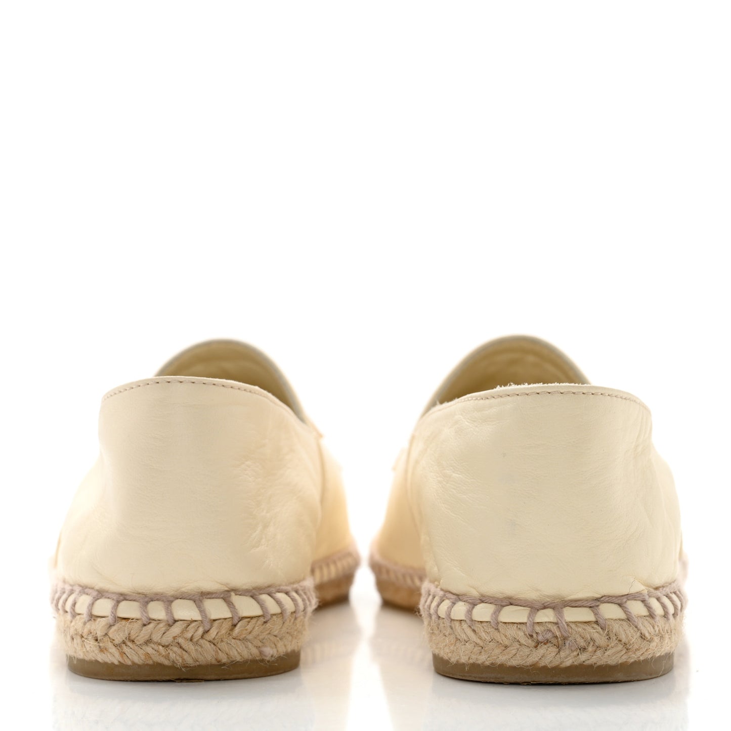 Lambskin CC Espadrilles 39 White Black
