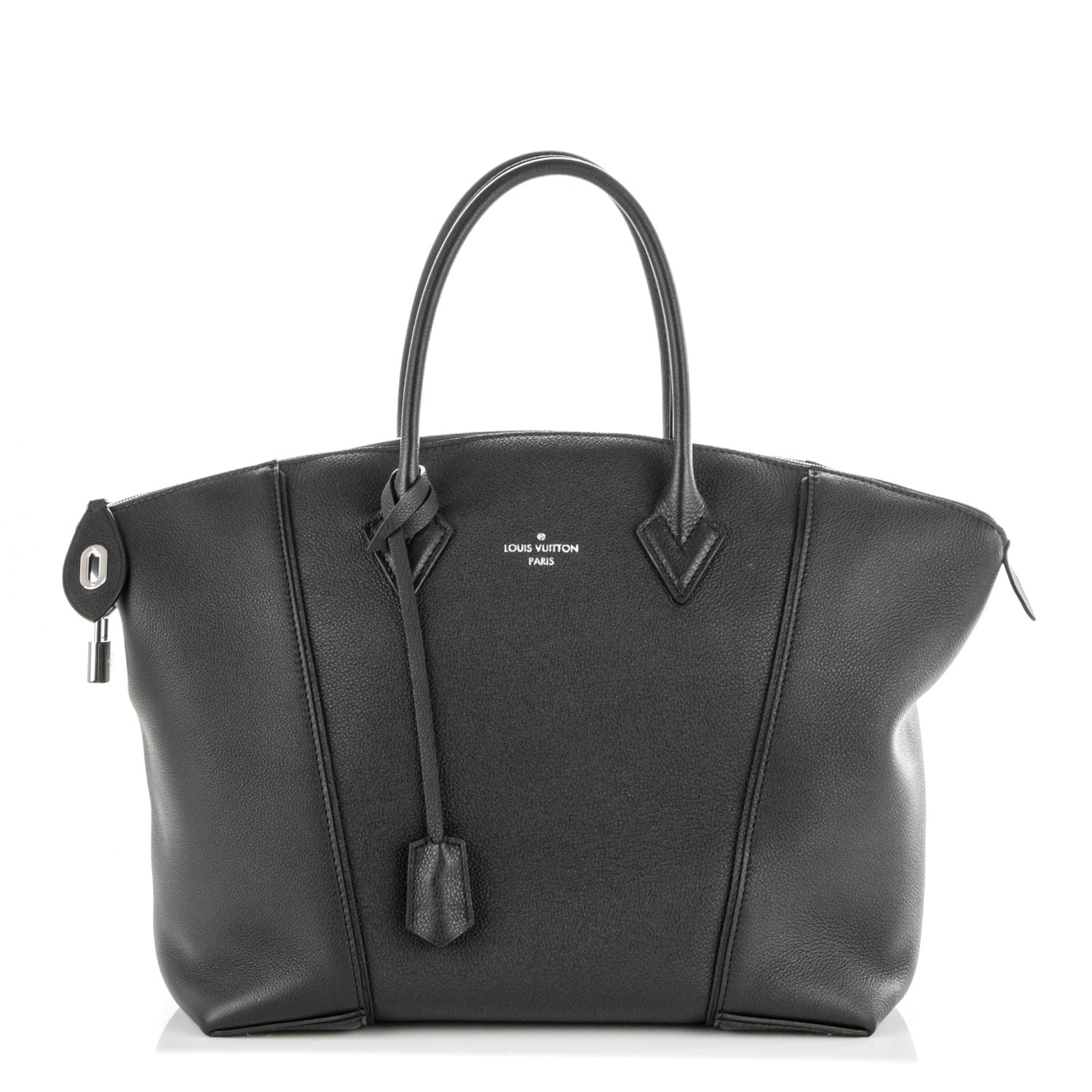 Louis Vuitton Veau Cachemire Soft Lockit MM Black 1 of 7