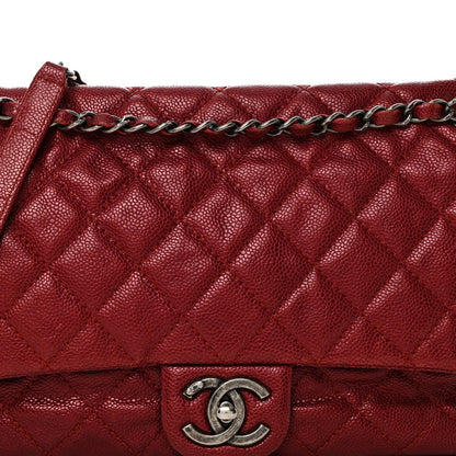 Chanel Iridescent Caviar Quilted Large Chic Flap Red 8 of 14
