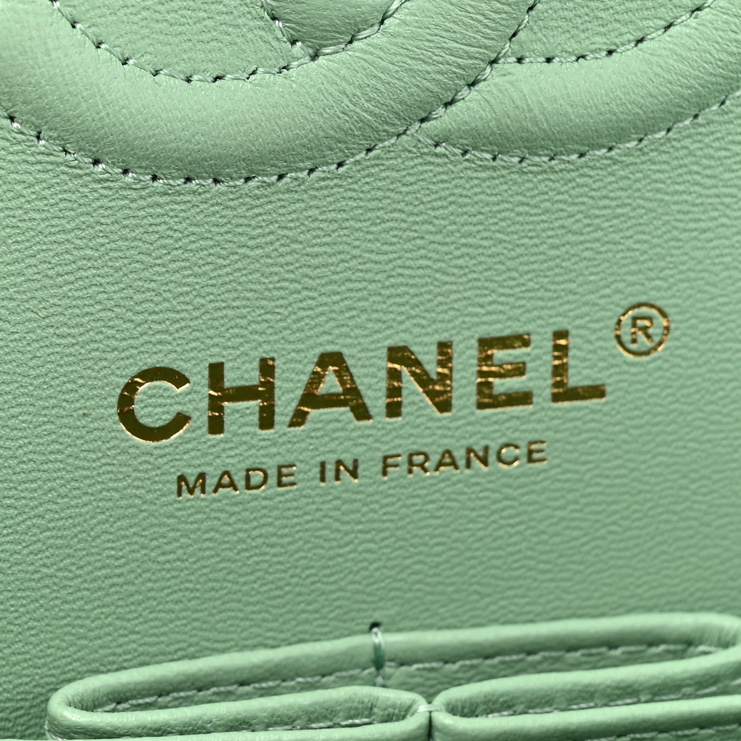 Chanel Caviar Quilted Small Double Flap Light Green 6 of 11