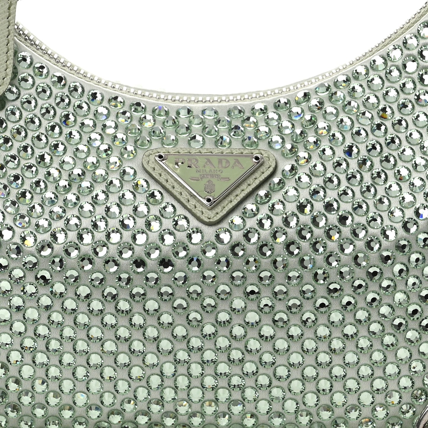 Satin Crystal Re-Edition 2005 Shoulder Bag Acqua