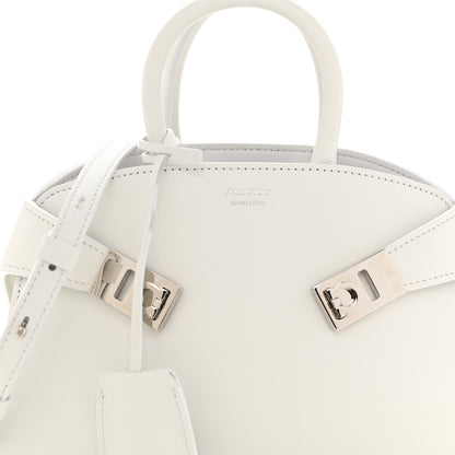 Salvatore Ferragamo Natural Grain Calfskin Mini Hug Bag Optic White 7 of 13