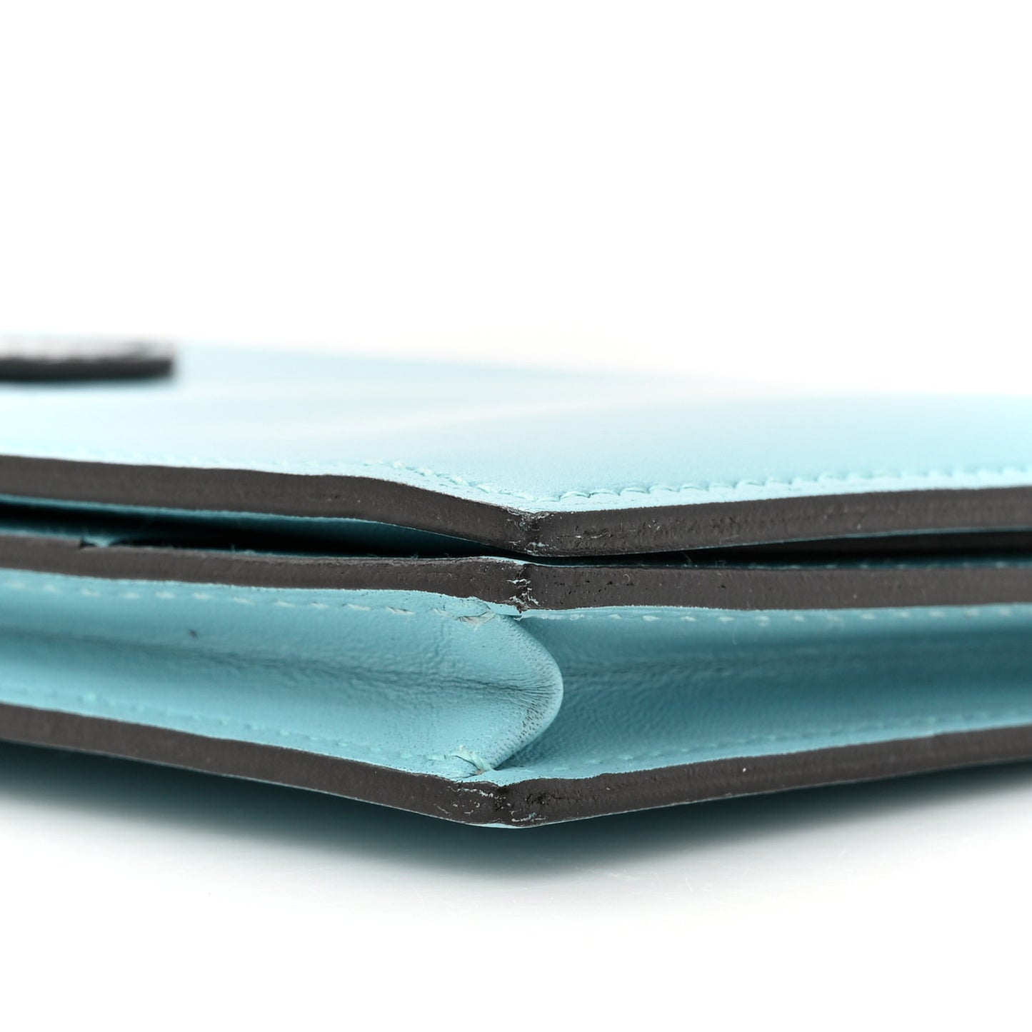 Tadelakt Lizard Bearn Gusset Wallet Bleu Atoll Bleu Petrole