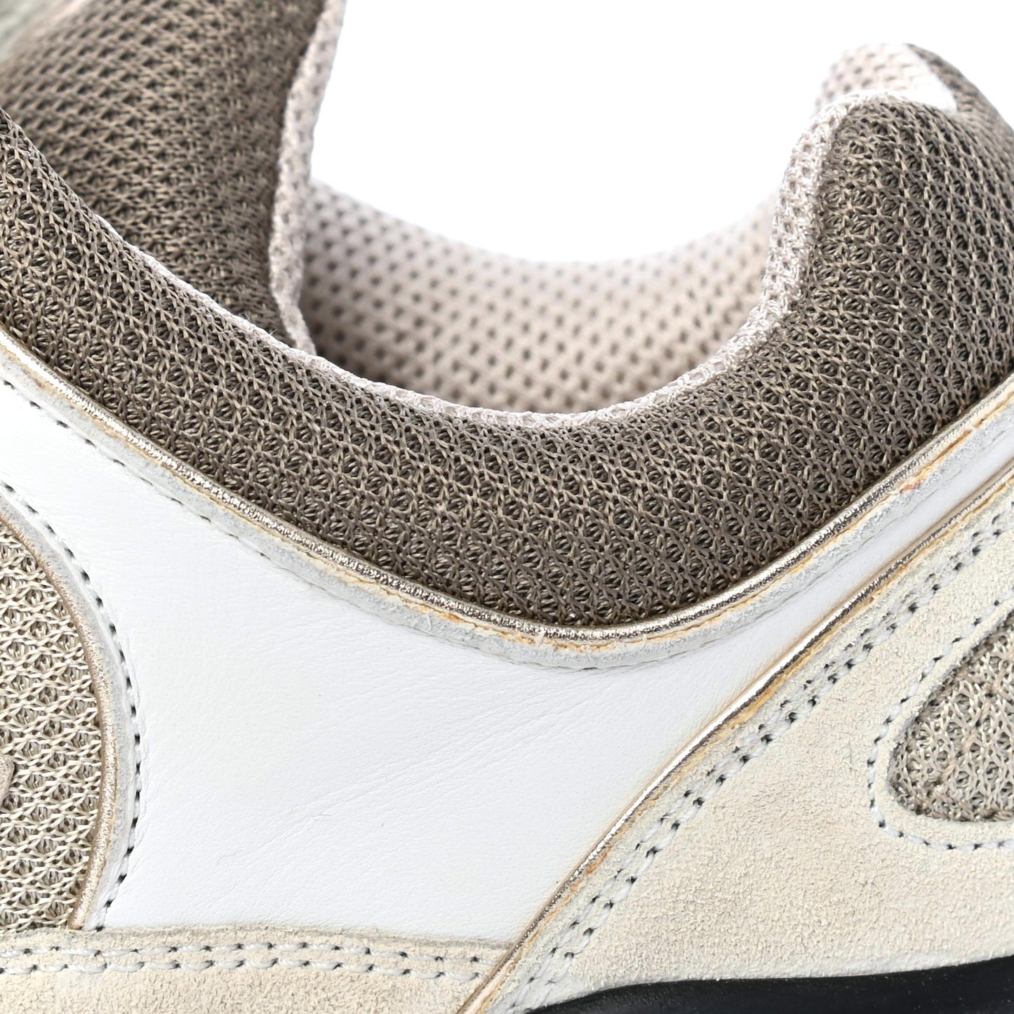 Suede Calfskin CC Sneakers 37.5 Beige Gold
