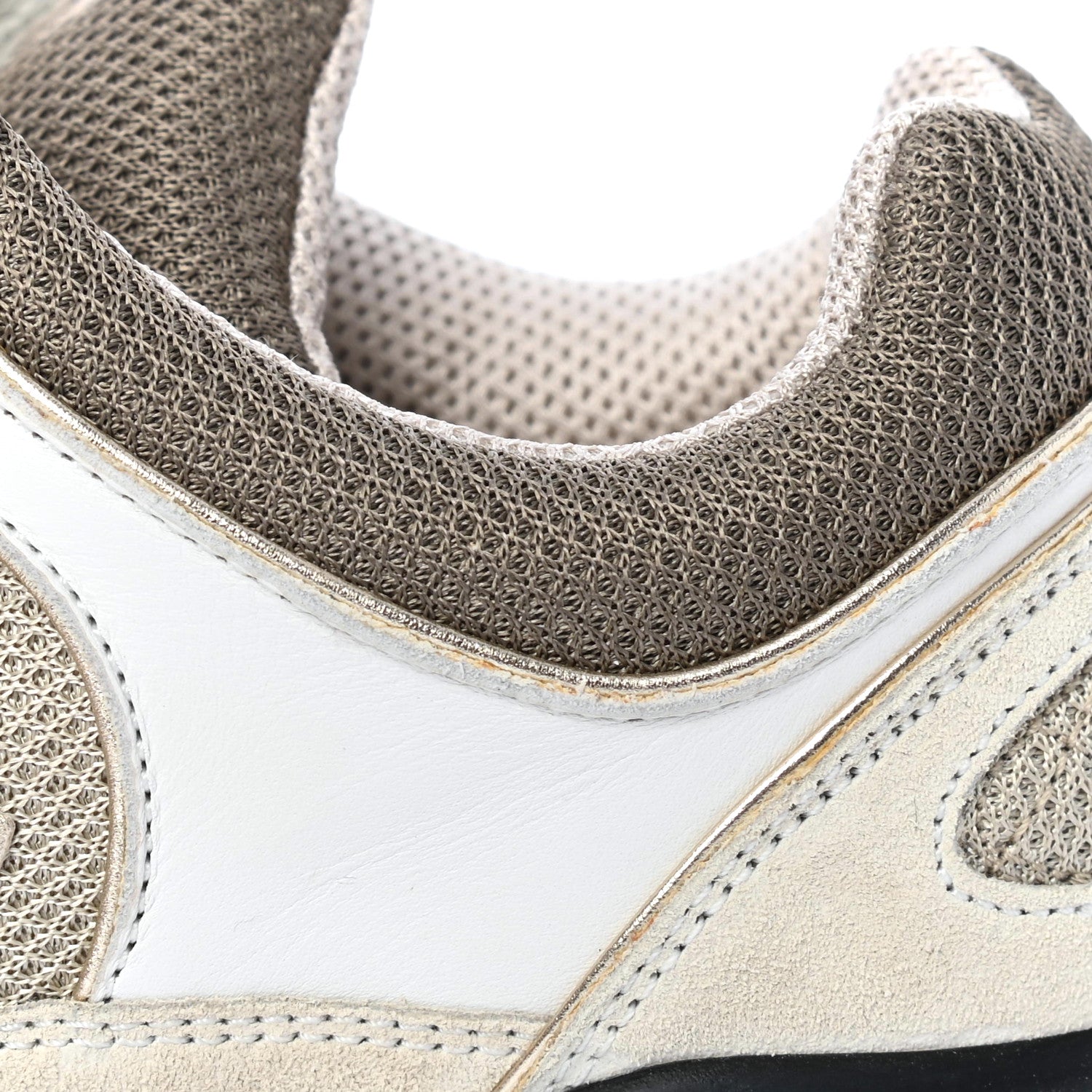 Chanel Suede Calfskin CC Sneakers 37.5 Beige Gold 9 of 10