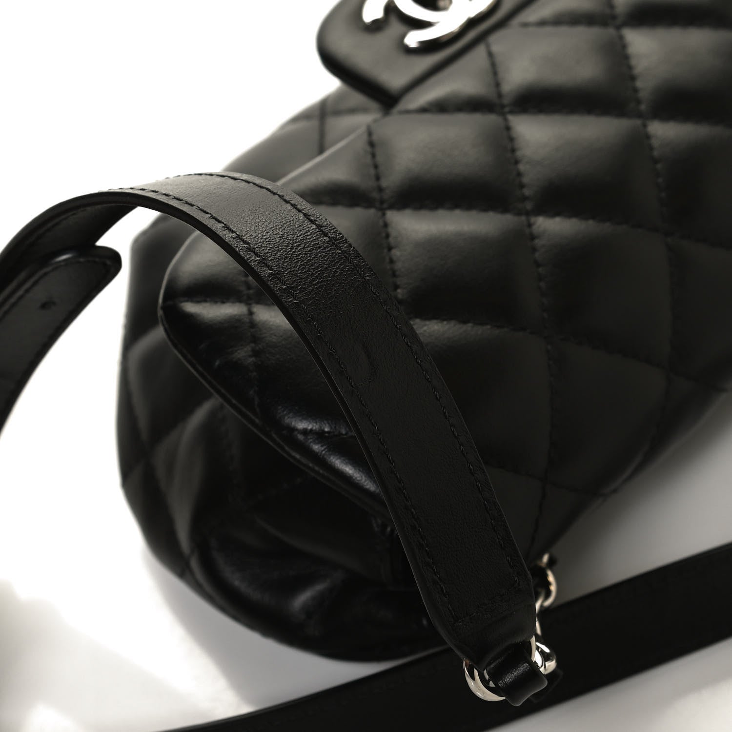 Chanel Calfskin Quilted CC Uniform Flap Belt Bag Black 13 of 15