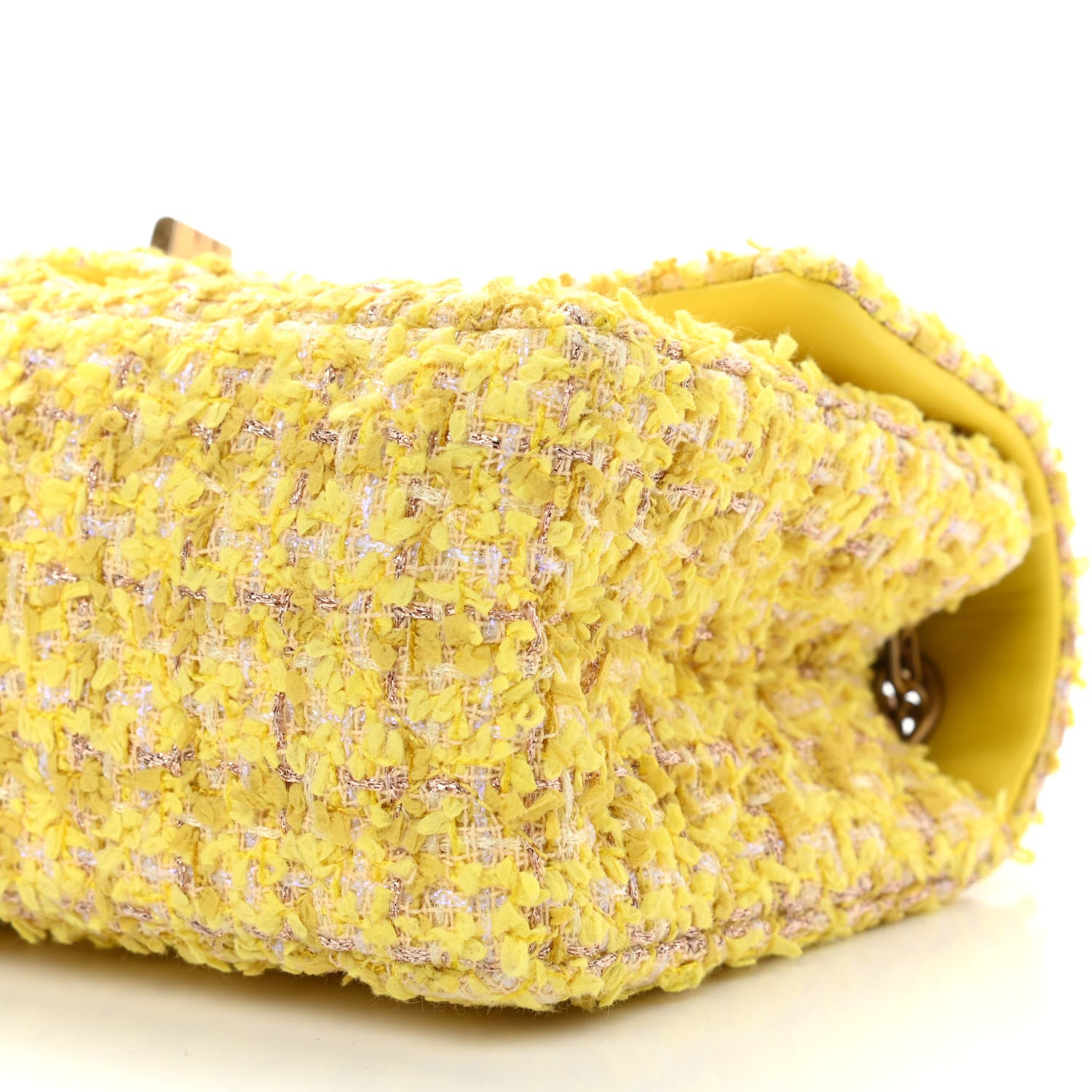 Chanel Tweed Quilted 2.55 Reissue Mini Flap Yellow 6 of 9