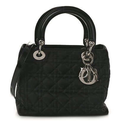 Christian Dior Nylon Cannage Medium Lady Dior Black 1 of 8