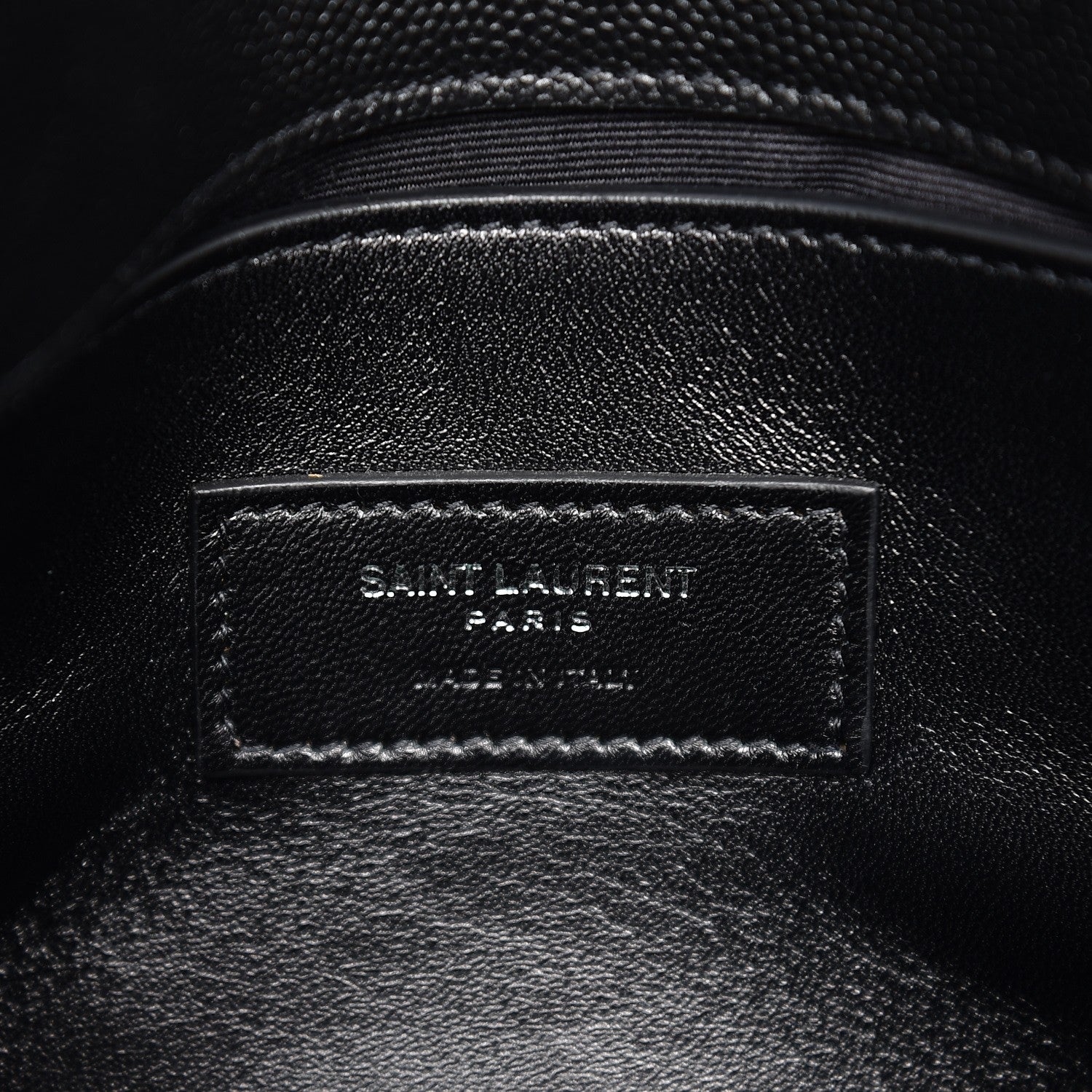 Saint Laurent Grain De Poudre Small West Hollywood Monogram Fold-Over Bag Black 7 of 7