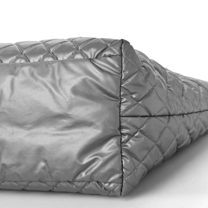Chanel Nylon Quilted Large Coco Cocoon Tote Silver 11 of 15
