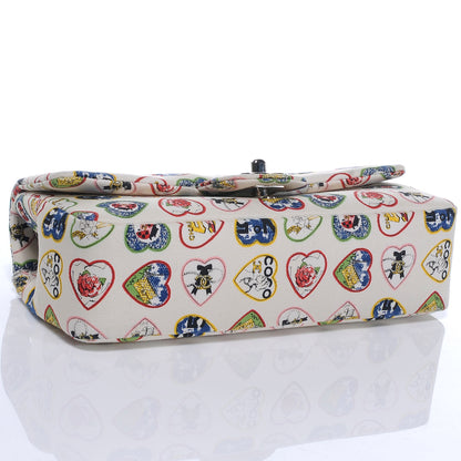 Chanel Canvas Coco Hearts East West Flap 4 of 8