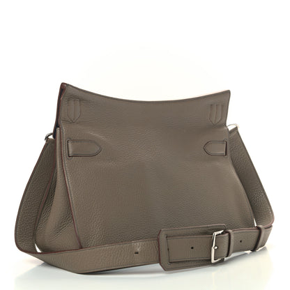 Hermes Taurillon Clemence Eclat Jypsiere 34 Etain Bleu Indigo 3 of 10
