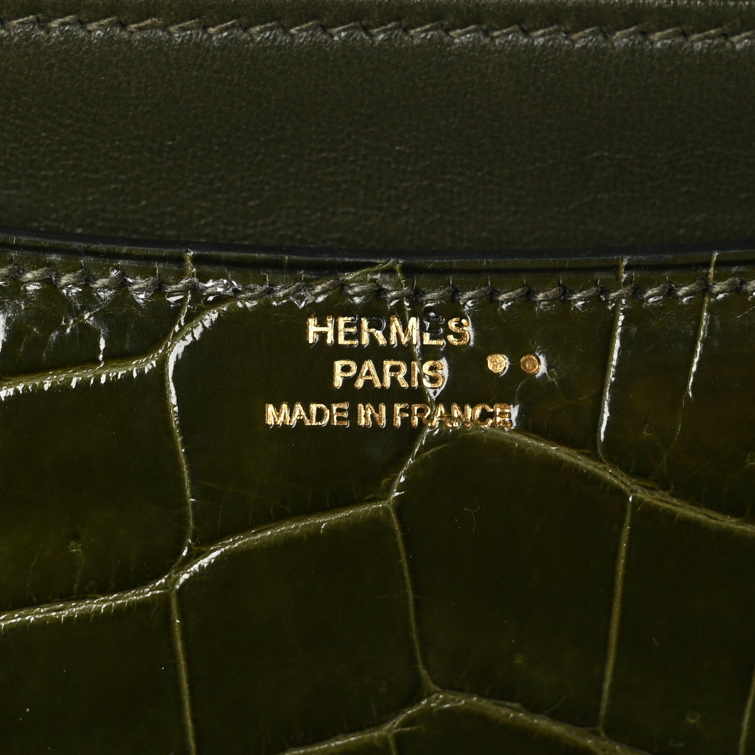 Hermes Shiny Niloticus Crocodile Constance 18 Vert Veronese 7 of 13