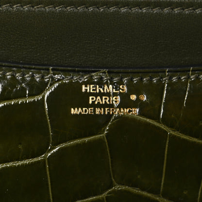 Hermes Shiny Niloticus Crocodile Constance 18 Vert Veronese 7 of 13