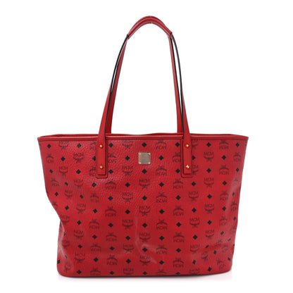 MCM Visetos Large Anya Shopper Tote Ruby Red 1 of 20