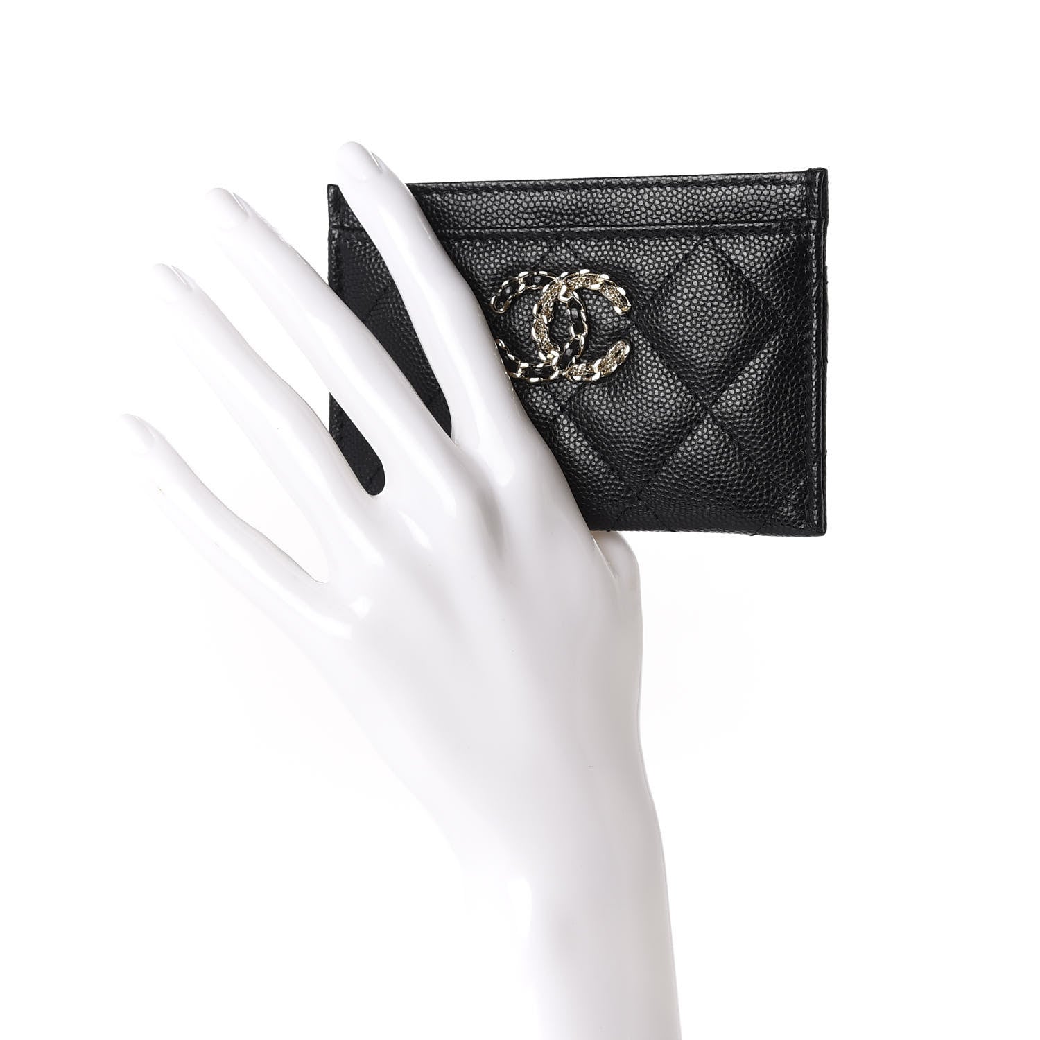 Chanel Caviar Quilted French New Wave Card Holder Black 2 of 8