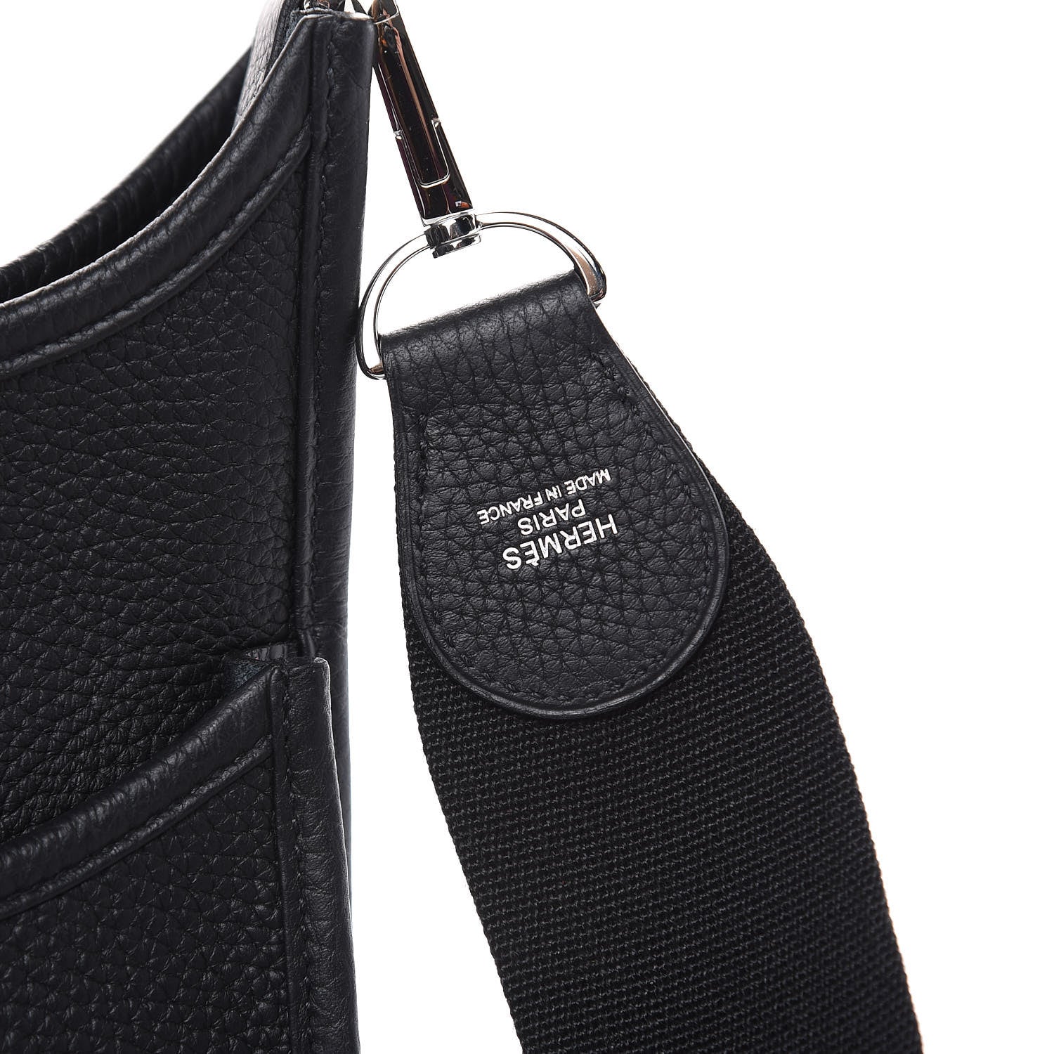Hermes Taurillon Clemence Evelyne III PM Black 10 of 12