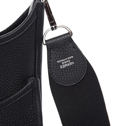 Hermes Taurillon Clemence Evelyne III PM Black 10 of 12
